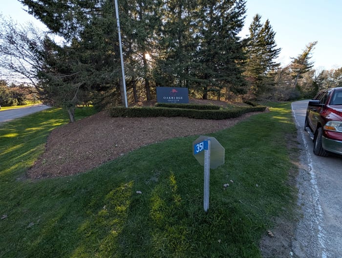 After: mulch bed installation at Oakridge Golf Club