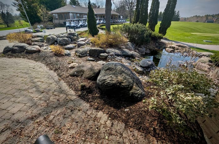 Before: Roadside bed cleanup and fresh mulch